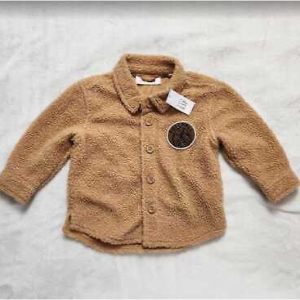 New with tag baby/ toddler Gap sherpa shirt sweater 12-18mo